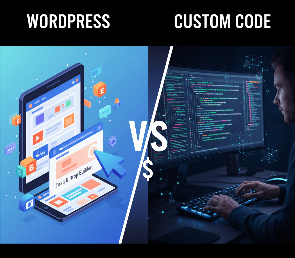 WordPress vs. Custom Web Development: Which is Right for You?