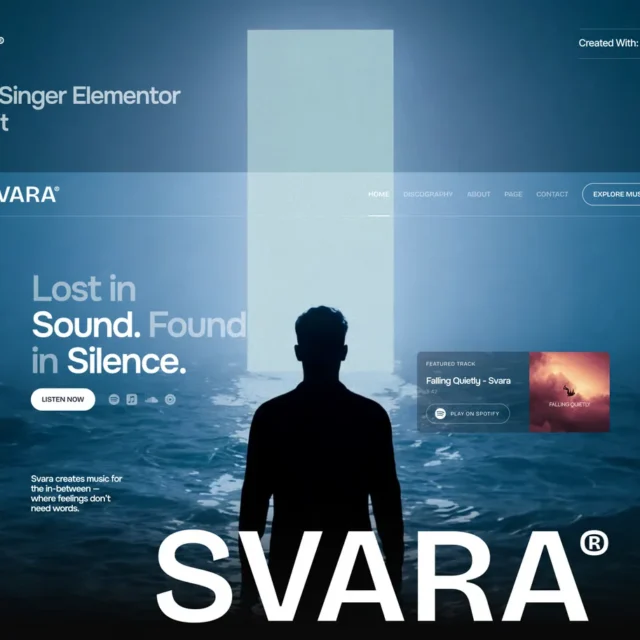 Svara - Musician & Singer Elementor Template Kit preview