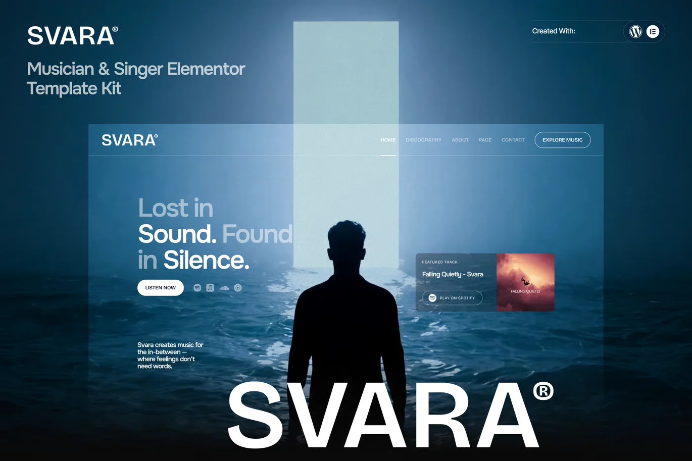 Svara - Musician & Singer Elementor Template Kit preview