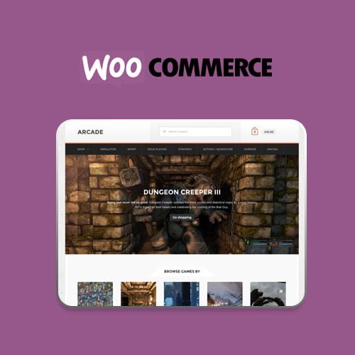 Arcade Storefront WooCommerce theme homepage preview