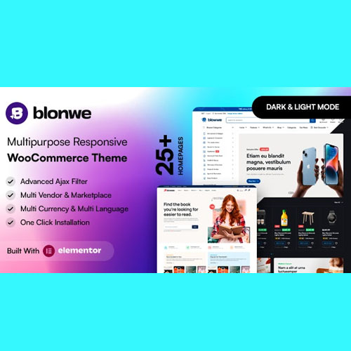 Blonwe multipurpose WooCommerce theme homepage preview
