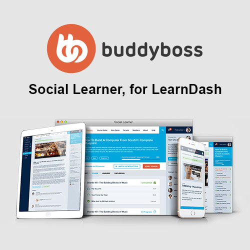 Boss for LearnDash social learner theme homepage preview