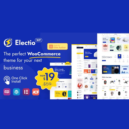 Electio electronics and gadgets store WooCommerce theme homepage preview