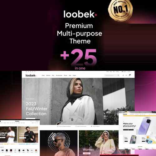 Loobek Elementor multipurpose WooCommerce theme homepage preview