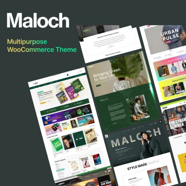 Maloch multipurpose WooCommerce theme homepage preview