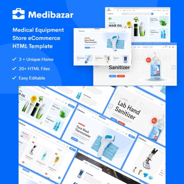 Medibazar medical WooCommerce theme homepage preview