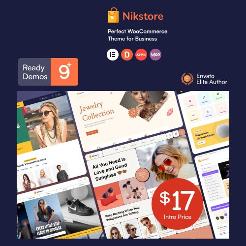 Nikstore creative multipurpose WooCommerce theme homepage preview