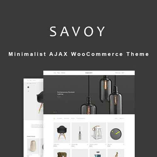Savoy minimalist AJAX WooCommerce theme homepage preview