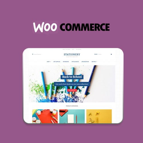 Stationery Storefront WooCommerce theme homepage preview