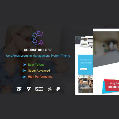 WordPress LMS theme for online courses homepage preview