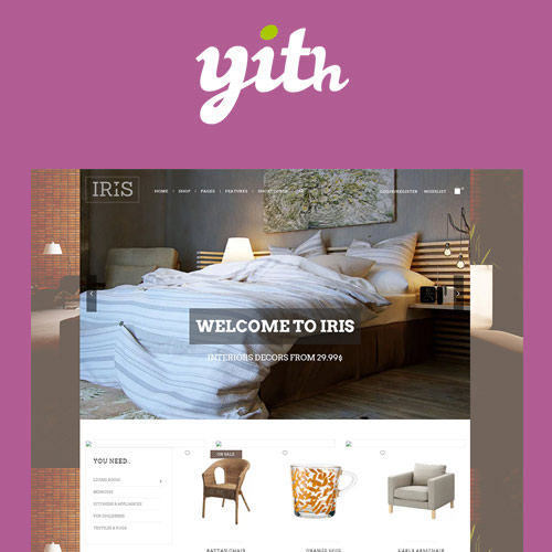 YITH Iris interior design WordPress theme homepage preview