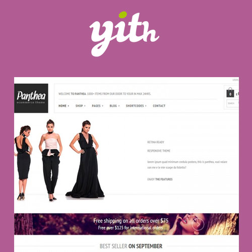 YITH Panthea minimal WooCommerce theme homepage preview