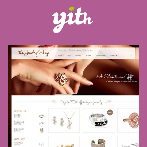 YITH The Jewelry Shop luxurious elegant theme homepage preview