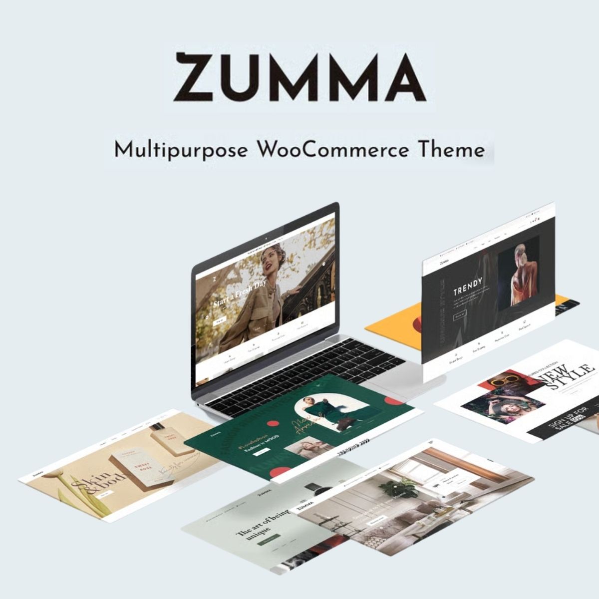 Zumma multipurpose WooCommerce theme homepage preview