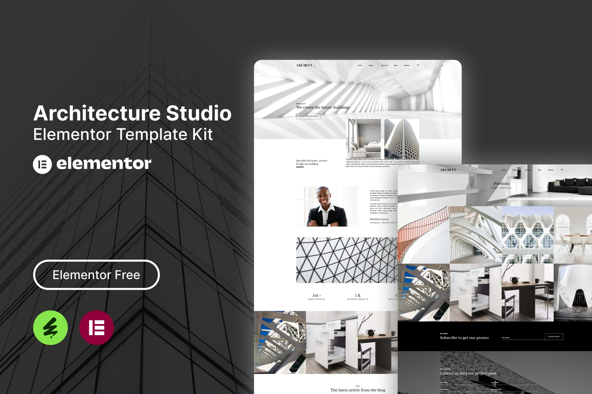 Archity - Architecture Studio Elementor Template Kit preview
