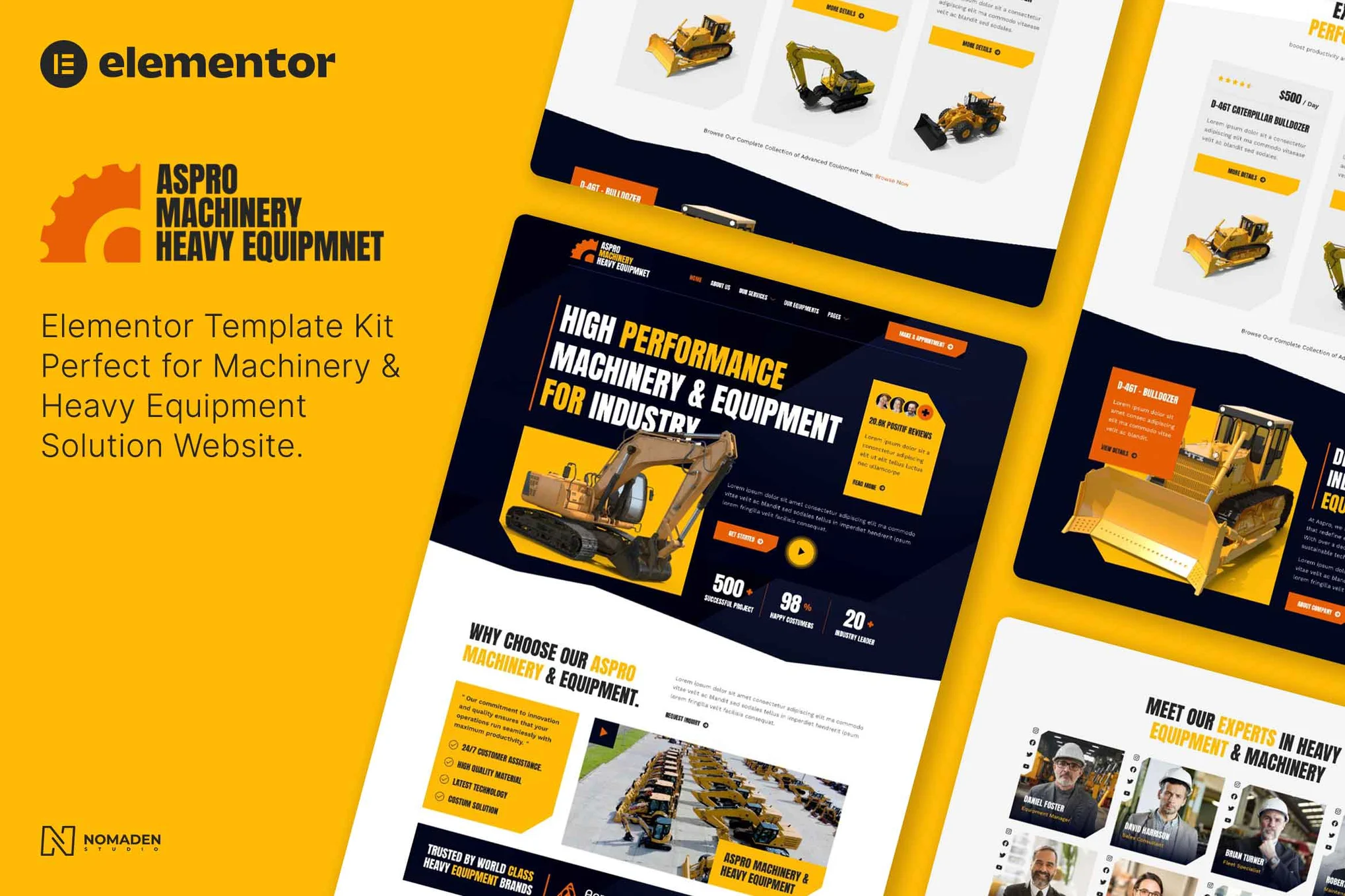 Aspro - Machinery & Heavy Equipment Elementor Template Kit preview
