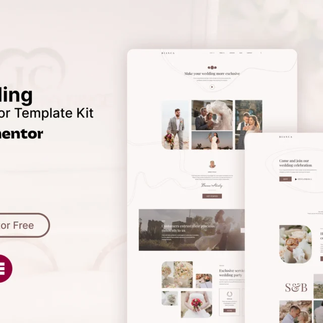 Bianca - Wedding Elementor Template Kit preview