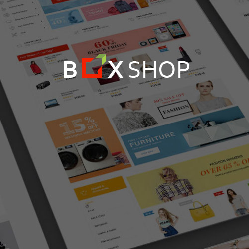 BoxShop responsive WooCommerce theme homepage preview