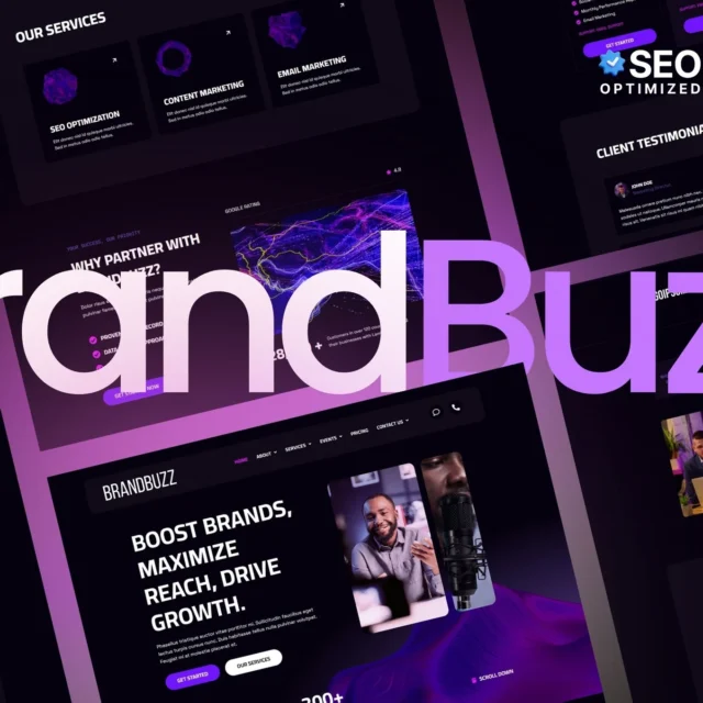 BrandBuzz - Digital Agency Elementor Kit preview