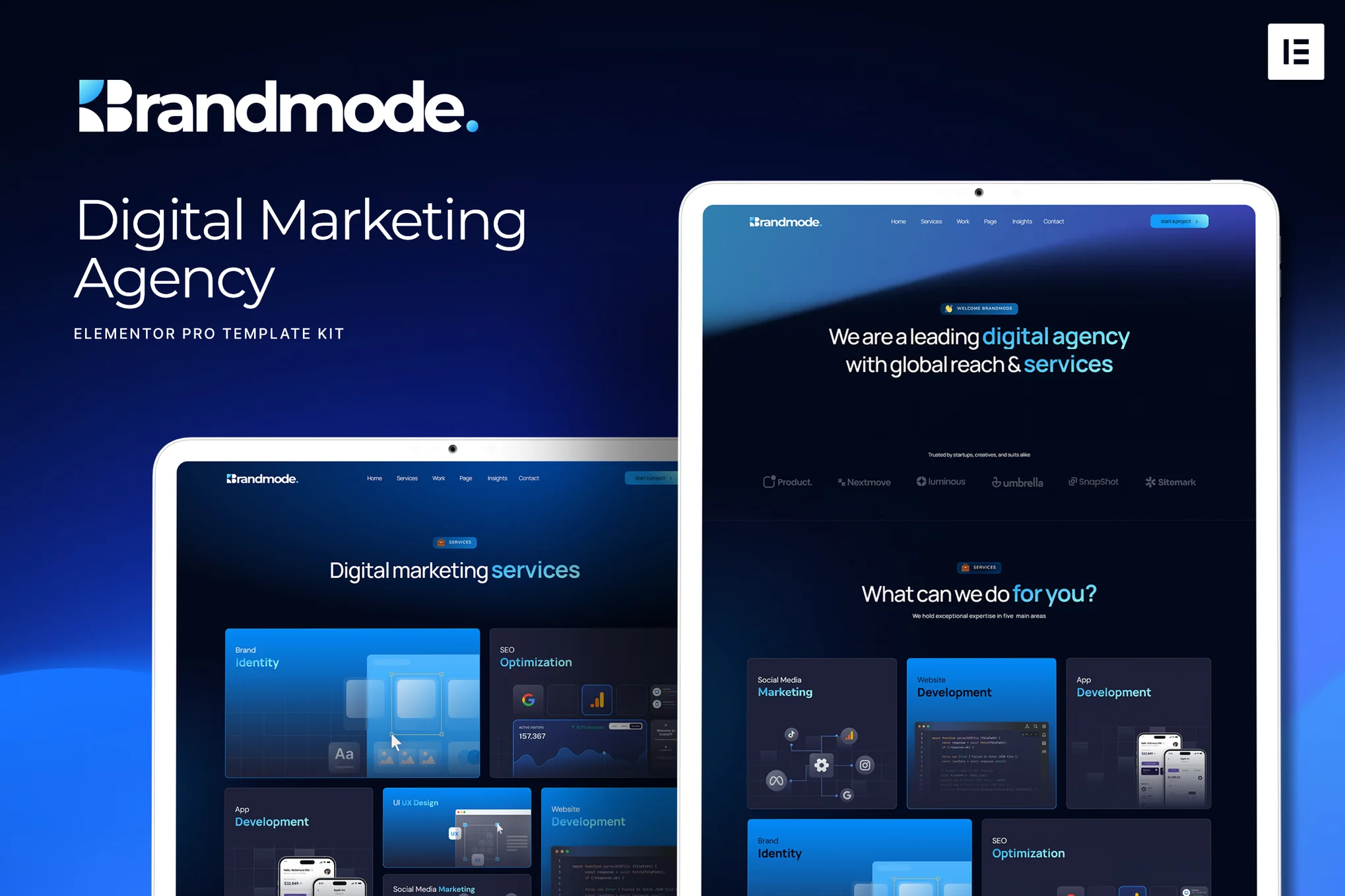 Brandmode - Digital Marketing Agency Elementor Pro Template Kit preview