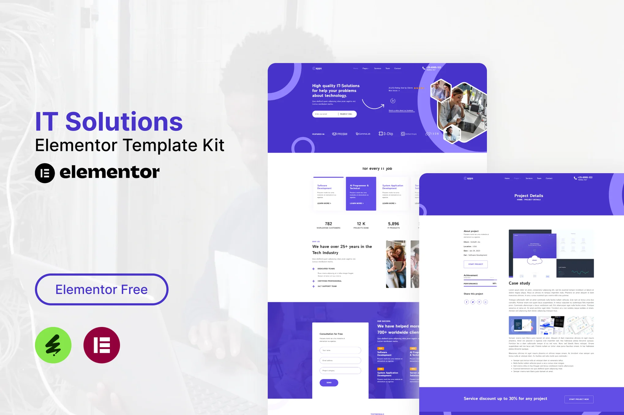 Capps - IT Solutions Elementor Template Kit preview