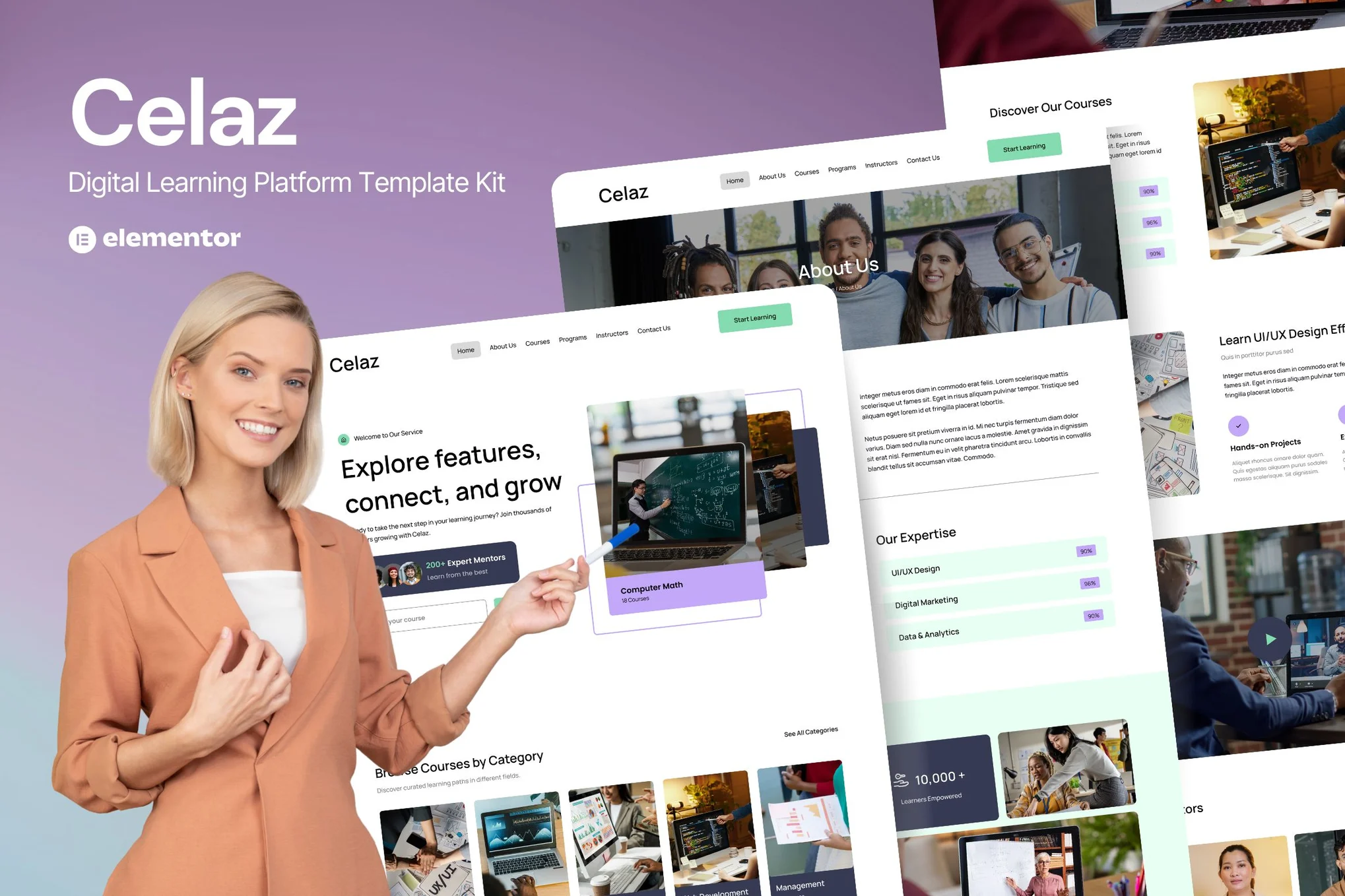 Celaz - Digital Learning Platform Website Elementor Kit preview