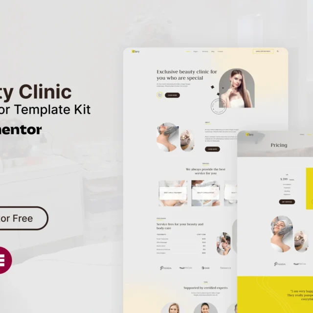 Clary - Beauty Clinic Elementor Template Kit preview