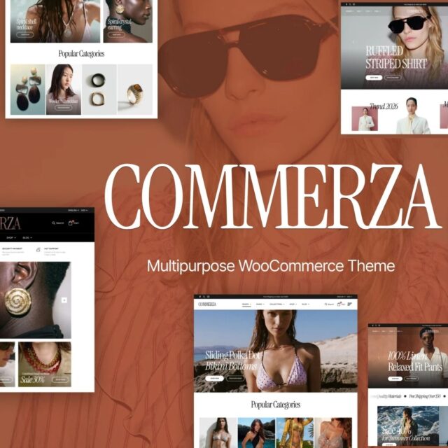 Commerza multipurpose WooCommerce theme homepage preview