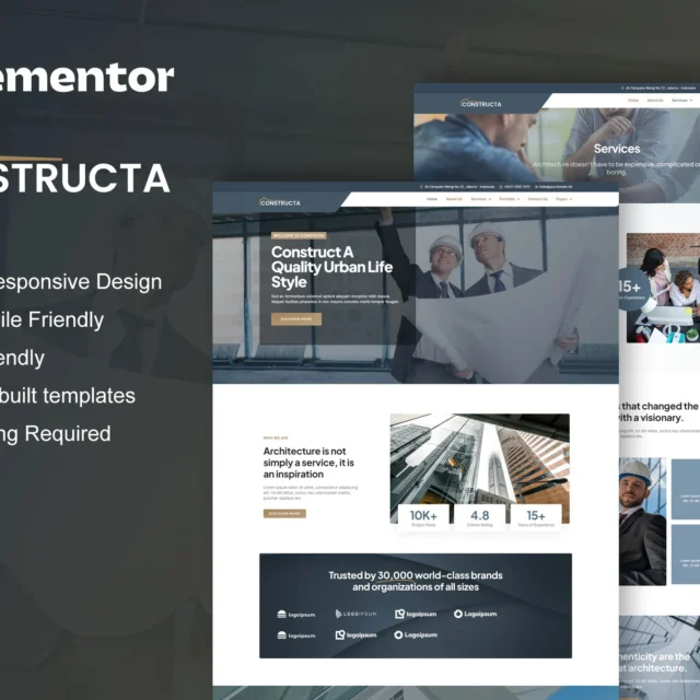 Constructa - Building & Construction Elementor Template Kit preview