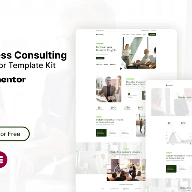 Consultry - Business Consulting Elementor Template Kit preview