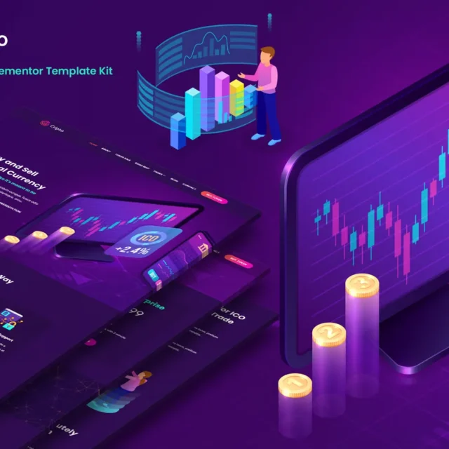 Cripto - Cryptocurrency & Bitcoin Elementor Template Kit preview