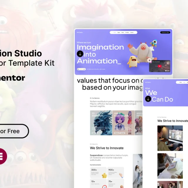 Debv - Animation Studio Elementor Template Kit preview