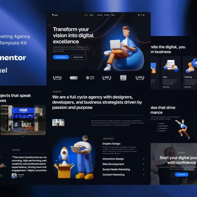 DigiBiz - Digital Marketing Agency Elementor Template Kit preview