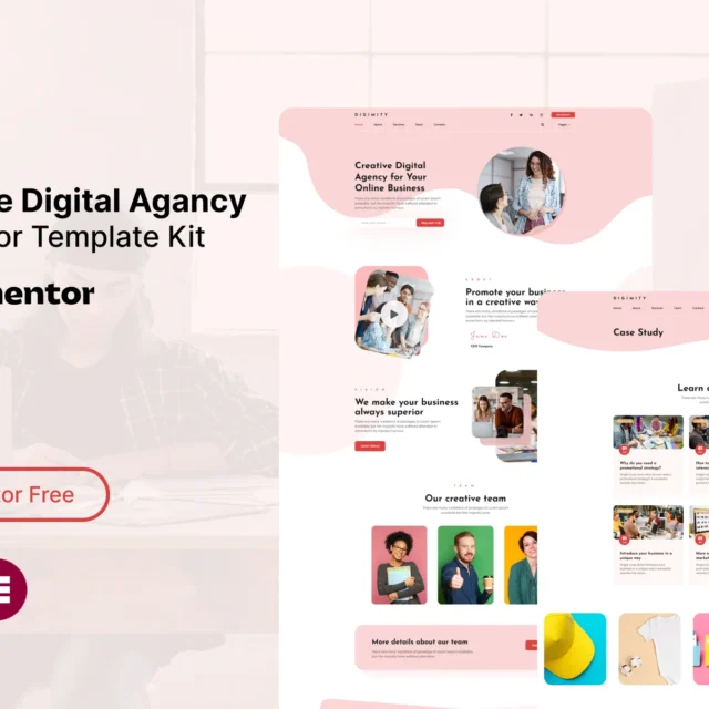 Digimity - Creative Digital Agancy Elementor Template Kit preview