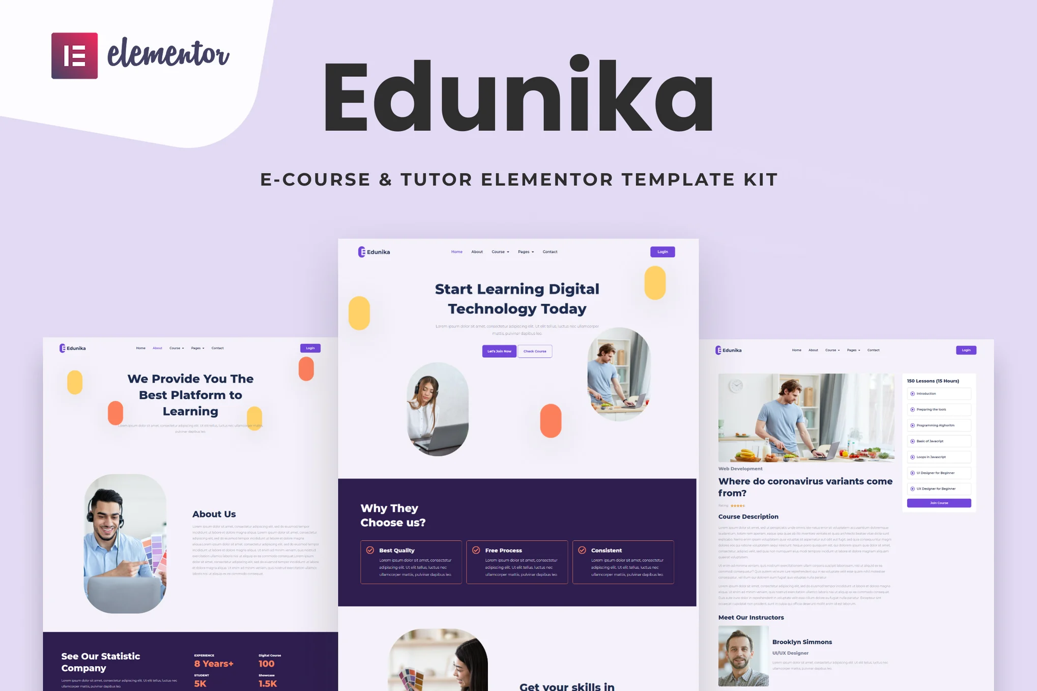 Edunika - Online Education Elementor Template Kit preview