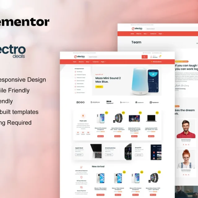 ElectroDeals - Woocommerce Electronic Store Elementor Template Kit preview