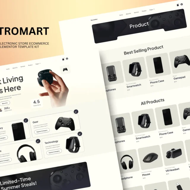 Electromart - E-Commerce Electronics Store Elementor Template Kit preview