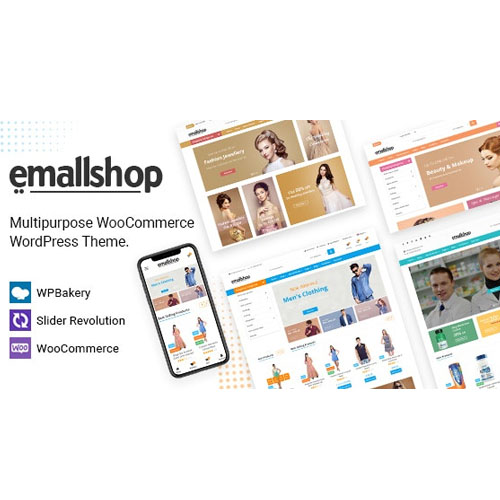 EmallShop responsive WooCommerce theme homepage preview