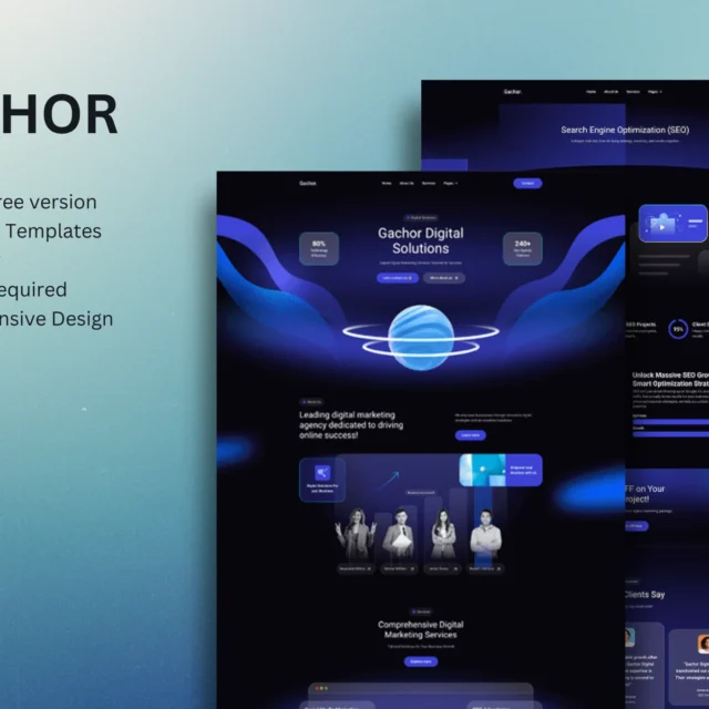 Gachor - Digital Marketing Agency Elementor Template Kit preview