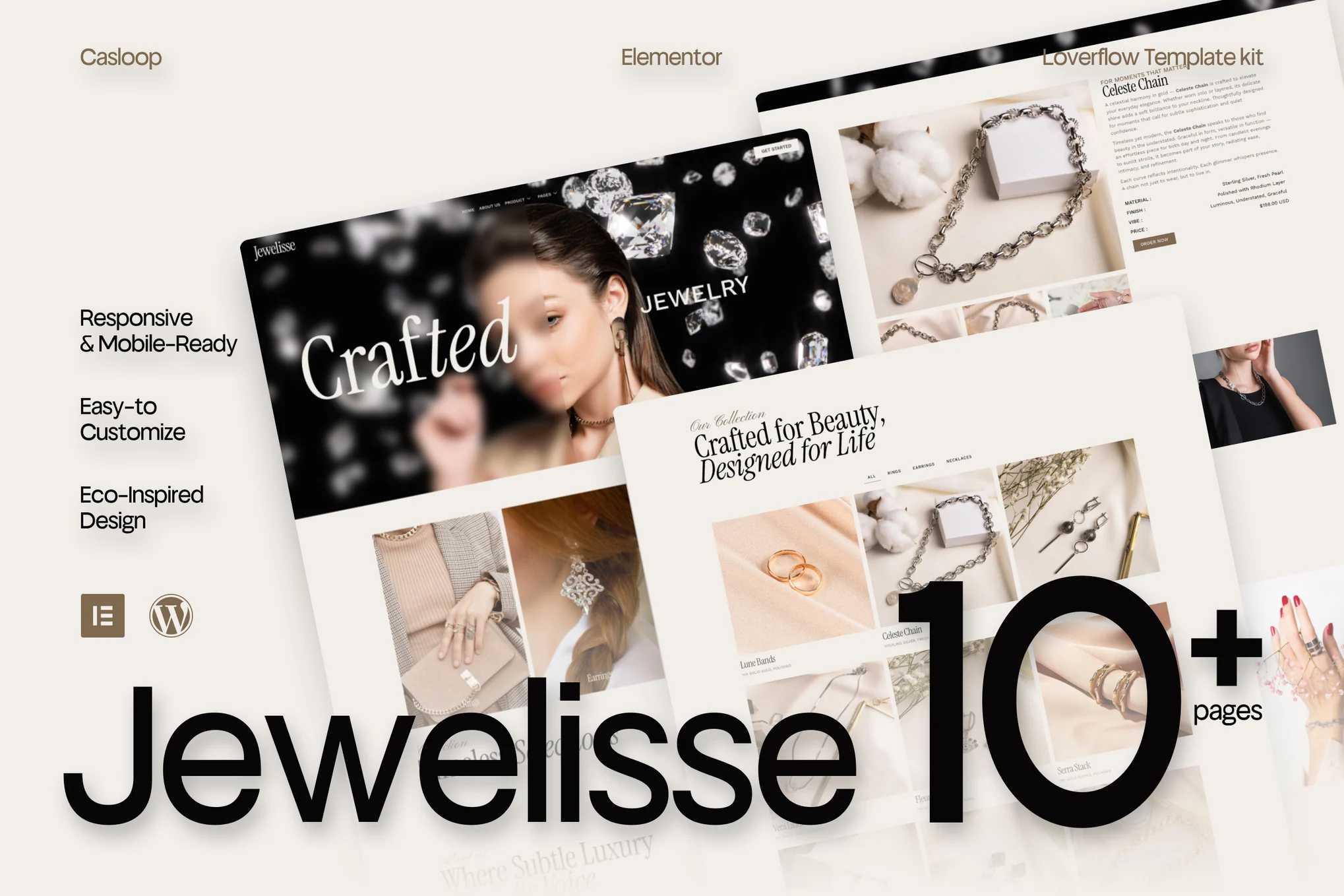 Jewelisse - Modern Luxury Jewelry Store Elementor Template Kit preview