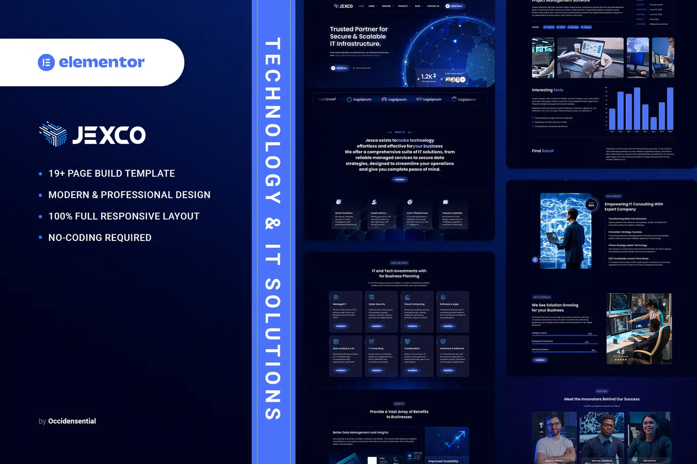 Jexco - Technology & IT Solutions Elementor Template Kit preview