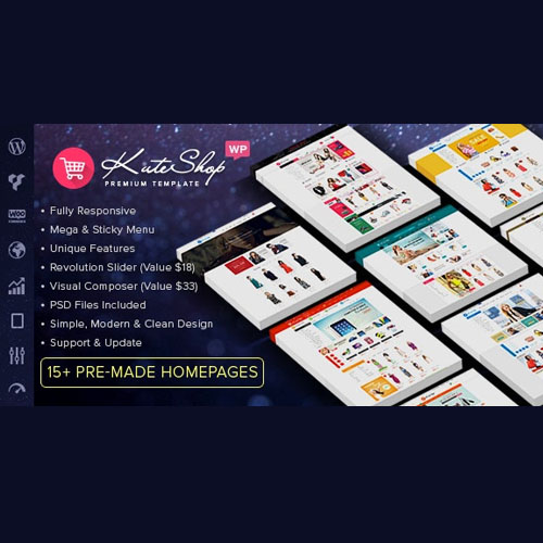 KuteShop fashion electronics marketplace Elementor WooCommerce theme homepage preview