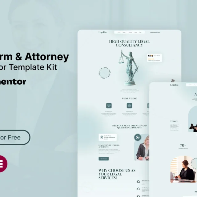Legalize - Law Firm & Attorney Elementor Template Kit preview