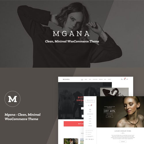 Mgana clean minimal WooCommerce theme homepage preview