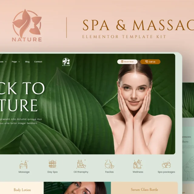 Nature - Spa & Massage Elementor Template Kit preview
