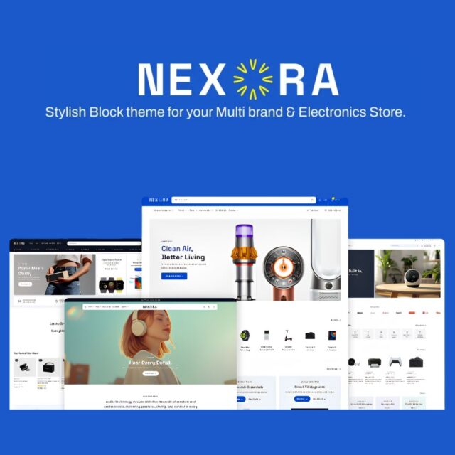 Nexora Shop multibrand electronics store WooCommerce theme homepage preview