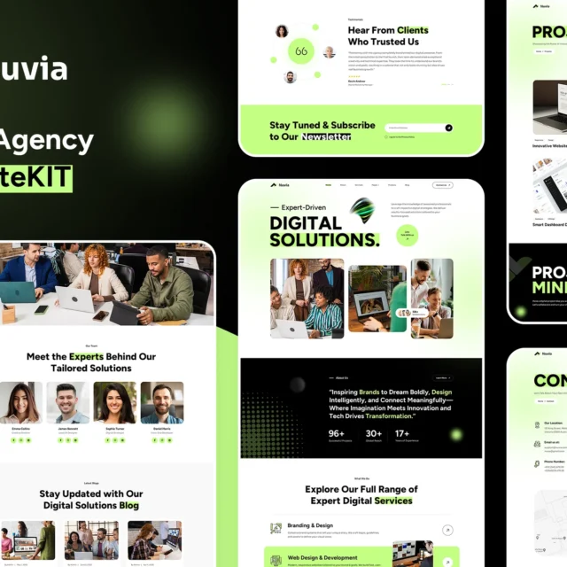 Nuvia - Digital Agency Elementor Template Kit preview