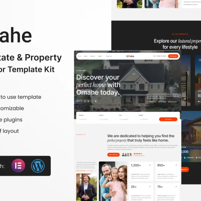 Omahe - Real Estate & Property Elementor Template Kit preview