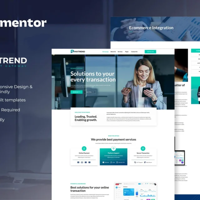 Paytrend - Online Payment Gateaway Elementor Template Kit preview