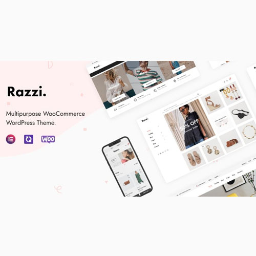 Razzi multipurpose WooCommerce theme homepage preview